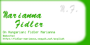 marianna fidler business card